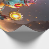 Tiny Dragon, Big Time Energy – The Ember Clockling ラッピングペーパー (角)