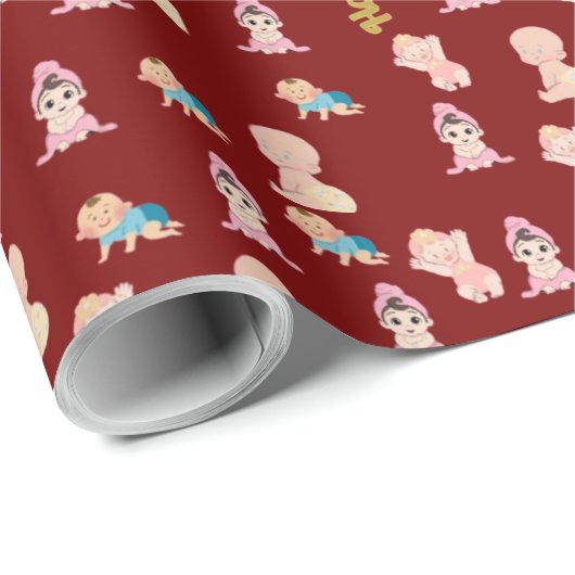 Tiny Dreams Day deep red ラッピングペーパー (ロールコーナー)