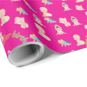 Tiny Dreams Day hot pink ラッピングペーパー (ロールコーナー)