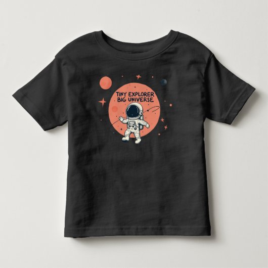 Tiny Explorer:宇宙・アドベンチャー トドラーTシャツ (正面)