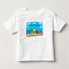 Tiny Explorer Stick Figure Hiking Illustration トドラーTシャツ