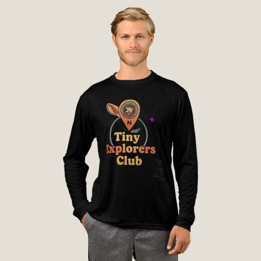 Tiny Explorers Club - ファミリー・ジオキャッシング デザイン トライブレンドＴシャツ (正面全体)
