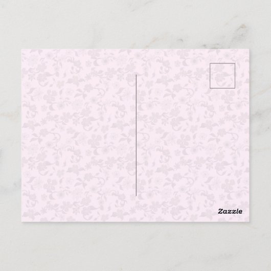 Tiny Floral Pattern Custom Friendship Postcard ポストカード (裏面)