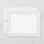 Tiny Floral Scalloped Nursery Note Card 招待状 (正面)