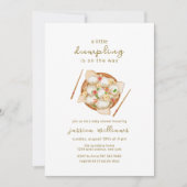 Tiny Flower Bao Dumpling Baby Shower  招待状 (正面)