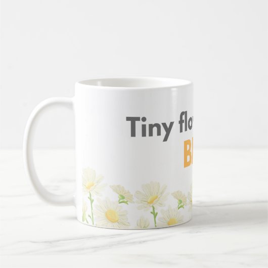 Tiny Flower Big Joy Daisy Mug コーヒーマグカップ (左)