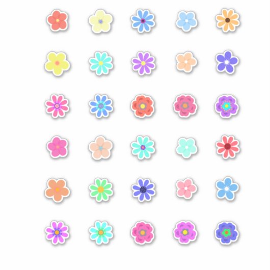 Tiny Flowers Stickers Kit by Cherie シール (正面)