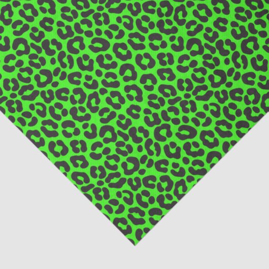 Tiny Fluorescent Green Leopard Print 薄葉紙 (詳細)