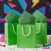 Tiny Fluorescent Green Leopard Print 薄葉紙