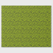 Tiny Fluorescent Lime Green Leopard Print ラッピングペーパー (フラット)