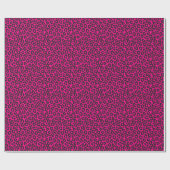 Tiny Fluorescent Pink Leopard Print ラッピングペーパー (フラット)