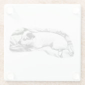 Tiny Gallery: Bedtime Terrier Dots ガラスコースター (裏面)