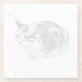 Tiny Gallery: Tabby on Cushion ガラスコースター (裏面)
