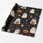 Tiny Ghost Halloween | かわいいおばけのハロウィン柄 ラッピングペーパー (アンロールド)