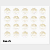 Tiny Gold Dots コンフェッティ モダン ウェディング ステッカー (シート)