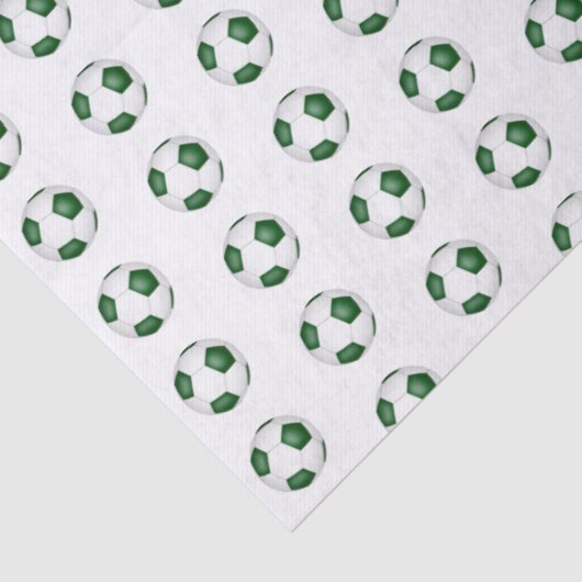 tiny green white soccer balls pattern 薄葉紙 (詳細)