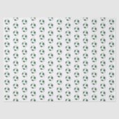 tiny green white soccer balls pattern 薄葉紙 (正面)