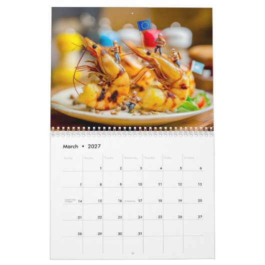 Tiny Grill Masters – 2026 Miniature BBQ Calendar カレンダー (3月 2027)