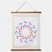 Tiny Hands Endless Love –Family Handprint Wall art 吊り下げ型タペストリー (正面2)
