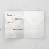 Tiny Happy Moments Birthday Card Whimsical flowers カード (内部)