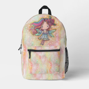 Tiny Heart Fae かわいい 妖精の幻想的なアート プリントバックパック