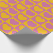 Tiny hearts chess grid seamless pattern. Cute litt ラッピングペーパー (角)