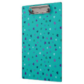 Tiny Hearts, Purple, Teal, Blue on Turquoise クリップボード (左)