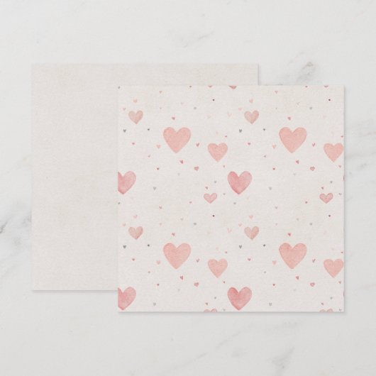 Tiny Hearts Square Invitation 招待状 (正面/裏面)