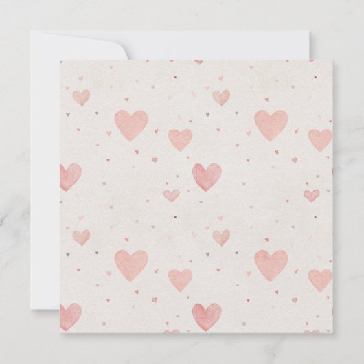 Tiny Hearts Square Invitation 招待状 (正面)