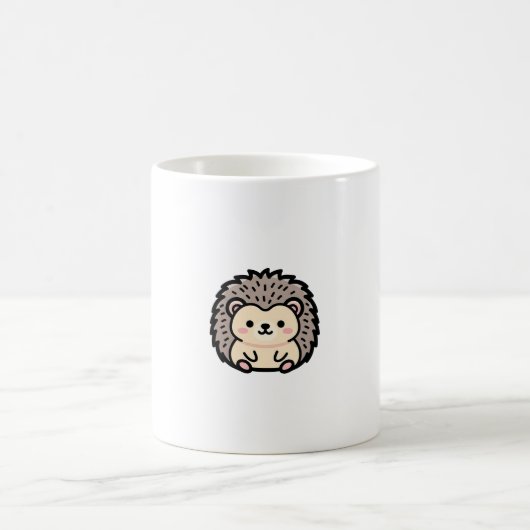 Tiny Hedgehog – Cute Kawaii Illustration コーヒーマグカップ (中央)