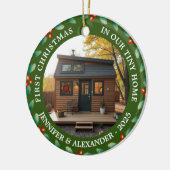 Tiny Homeでの最初のクリスマス ハウス 写真 セラミックオーナメント (左)