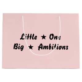 Tiny Human Giant Dreams Pink Design ラージペーパーバッグ