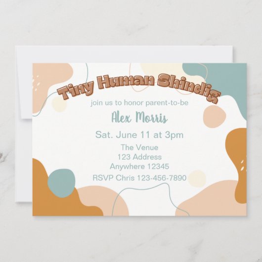 Tiny Human Shindig ノンバイナリーシャワー 招待状 (正面)