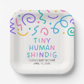 Tiny Human Shindig ベビーシャワー ペーパープレート (正面)