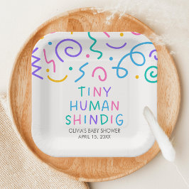 Tiny Human Shindig ベビーシャワー ペーパープレート