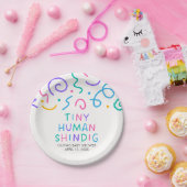 Tiny Human Shindig Baby Shower ペーパープレート (パーティー)