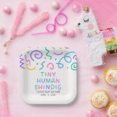 Tiny Human Shindig Baby Shower ペーパープレート (パーティー)