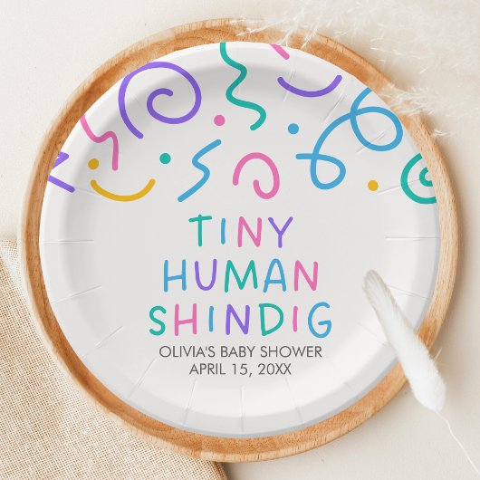 Tiny Human Shindig Baby Shower ペーパープレート