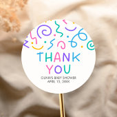 Tiny Human Shindig Baby Shower ラウンドシール