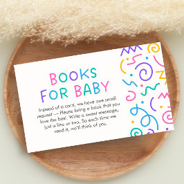 Tiny Human Shindig Baby Shower Books for Baby エンクロージャーカード