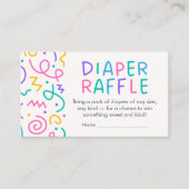 Tiny Human Shindig Baby Shower Diaper Raffle エンクロージャーカード (正面)
