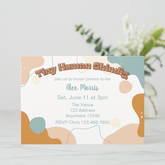 Tiny Human Shindig Non-Binary Shower 招待状 (スタンド正面)