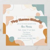 Tiny Human Shindig Non-Binary Shower 招待状 (正面/裏面)