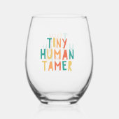 Tiny Human Tamer ワイングラス 面白い先生へのギフト ステムなしワイングラス (裏面)