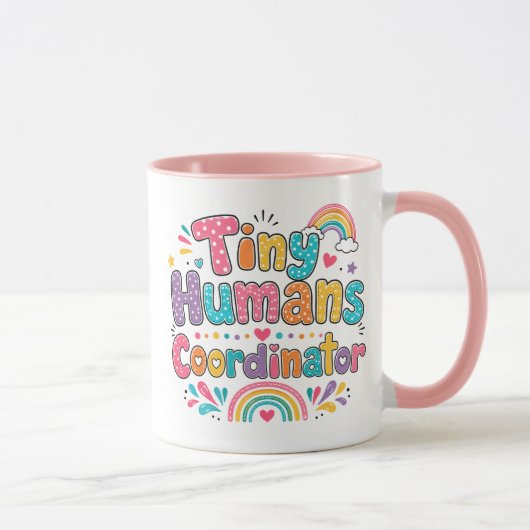 Tiny Humans Coordinator Teacher Mug – 面白い教育 マグカップ (右)