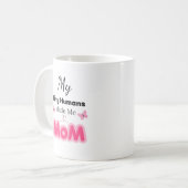 Tiny Humans Made Me Mom Modern Pink Design コーヒーマグカップ (正面左)