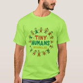 Tiny Humans Wrangler — 可愛い小学校の先生 Tシャツ (正面)