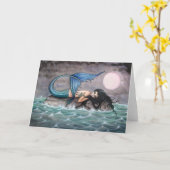 Tiny Island Mermaid Card カード (黄色い花)