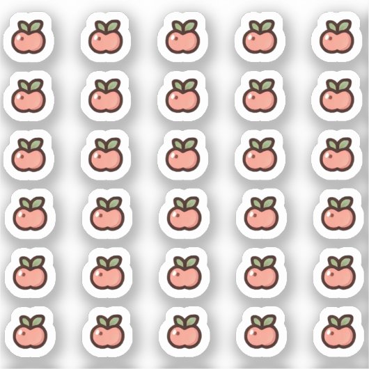 Tiny latte apple planner シール (正面)