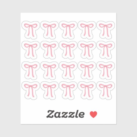 Tiny latte bows planner シール (シート)